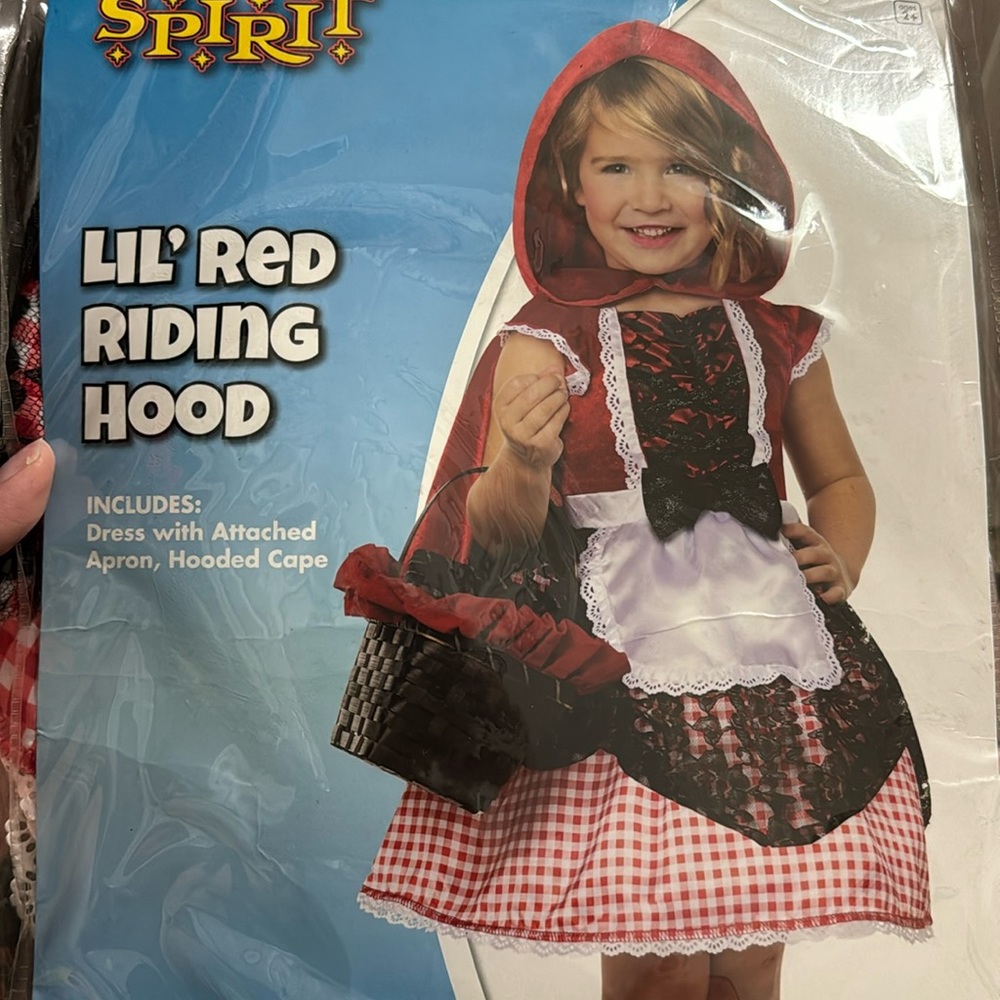 Toddler little red riding hood